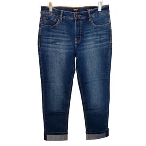 Curve Appeal Women's Off Duty Straight Jeans Cuffed Leg Size 8 NWT